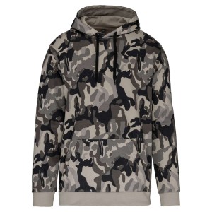 Kariban f�rfi kapucnis pul�ver, Grey Camouflage