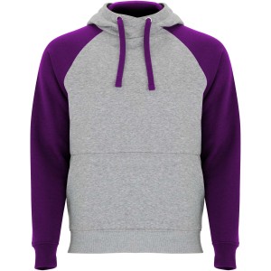 Roly Badet gyerek kapucnis pul�ver, Heather grey, Purple
